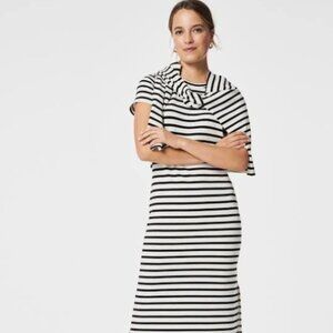 Spanx Air Essentials Stripe Side Slit Maxi Dress - Size Large